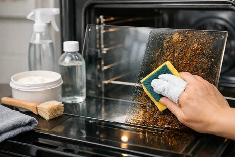 Backofen-Scheibe Fett effektiv entfernen