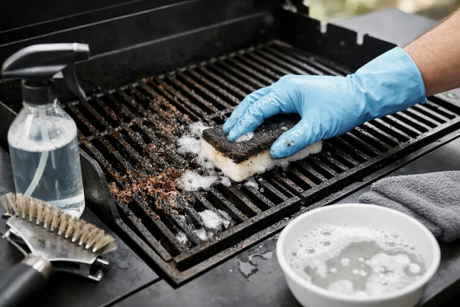 Grillreiniger: Eingebranntes Fett entfernen