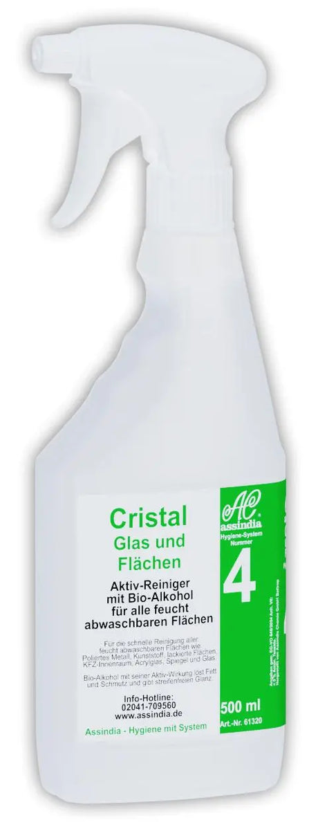 Cristal Glas- und Flächen Reiniger 500ml - Assindia Direkt Onlineshop