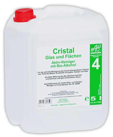 Cristal Glas und Flächen Reiniger 5l Kanister - Assindia Direkt Onlineshop