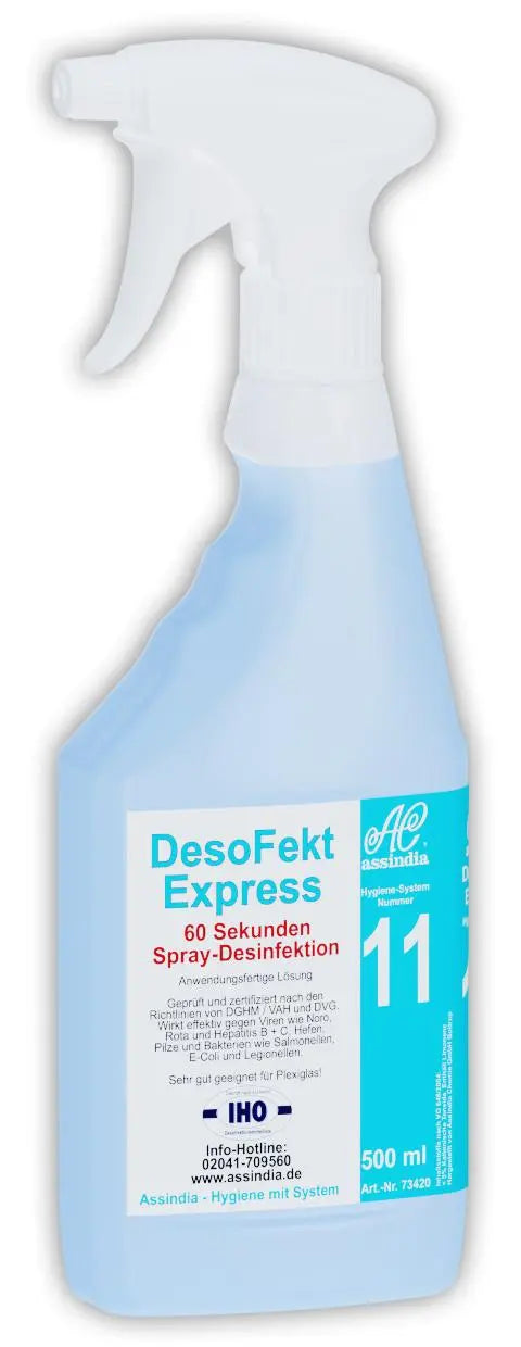 DesoFekt Express Spray-Desinfektion 500ml Flasche - Assindia Direkt Onlineshop