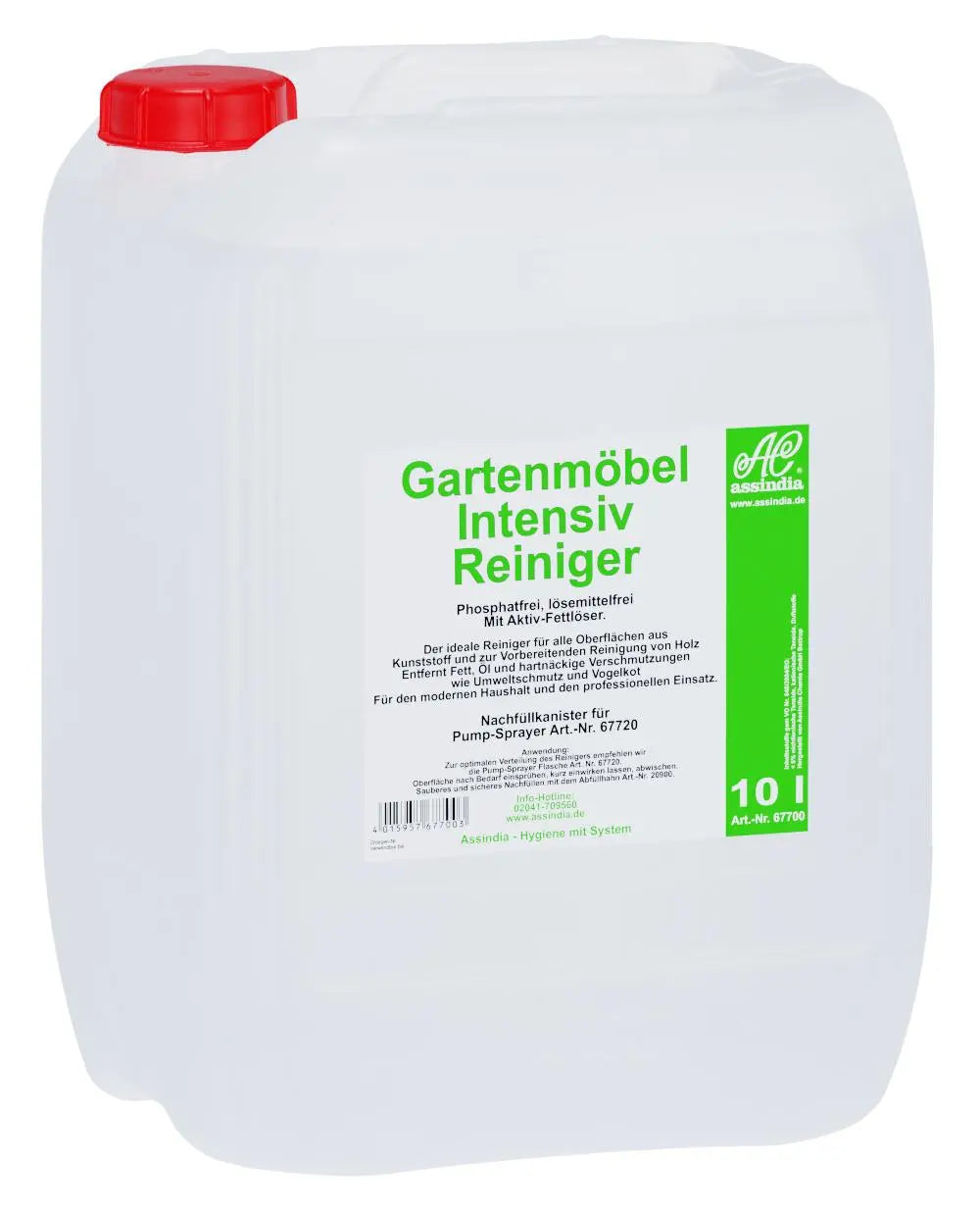 Gartenmöbel Intensiv Reiniger 10 l - Assindia Direkt Onlineshop