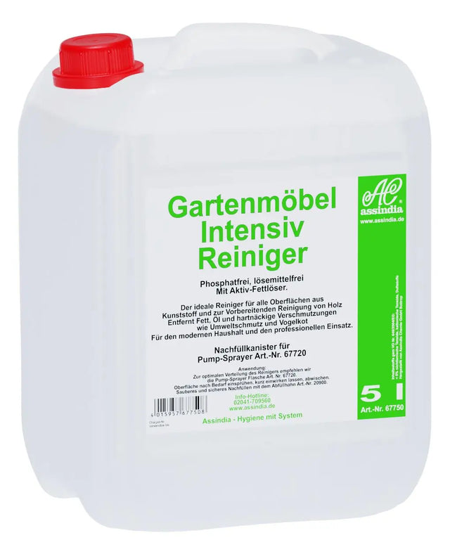 Gartenmöbel Intensiv Reiniger 5 l - Assindia Direkt Onlineshop