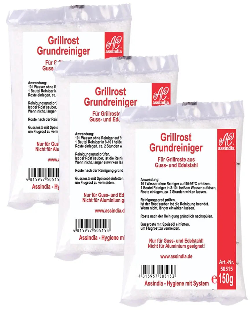 Grillrost Grundreiniger 3 x 150g - Assindia Direkt Onlineshop