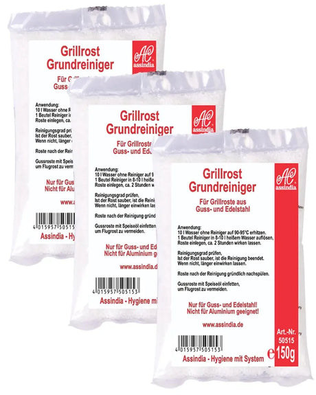 Grillrost Grundreiniger 3 x 150g - Assindia Direkt Onlineshop