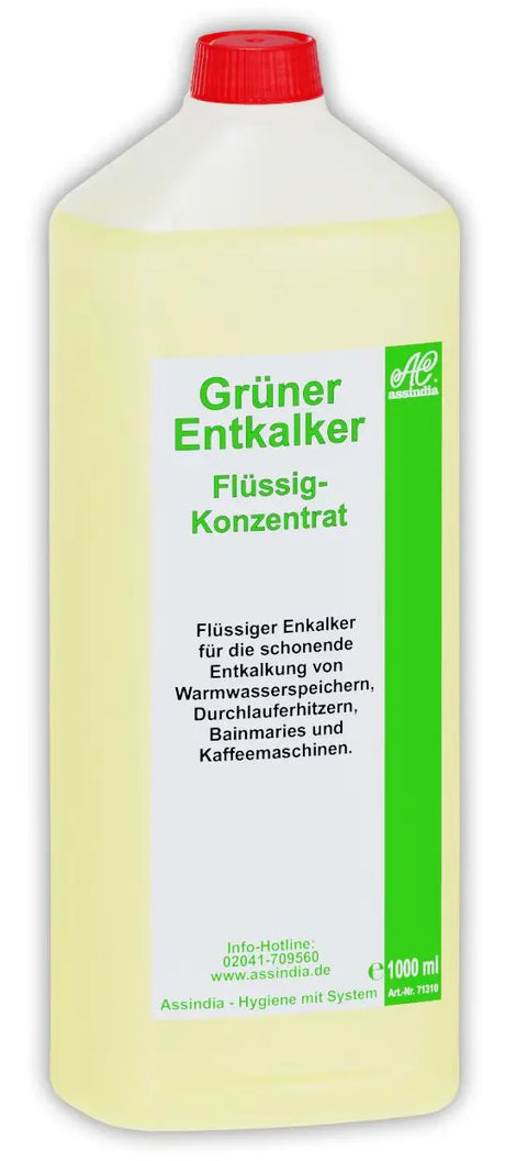 Grüner Entkalker 1000 ml Flasche - Assindia Direkt Onlineshop