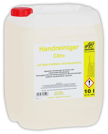 Handreiniger Citro mit Fettlösekraft 10l Kanister - Assindia Direkt Onlineshop