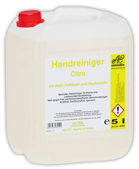 Handreiniger Citro mit Fettlösekraft 5l Kanister - Assindia Direkt Onlineshop