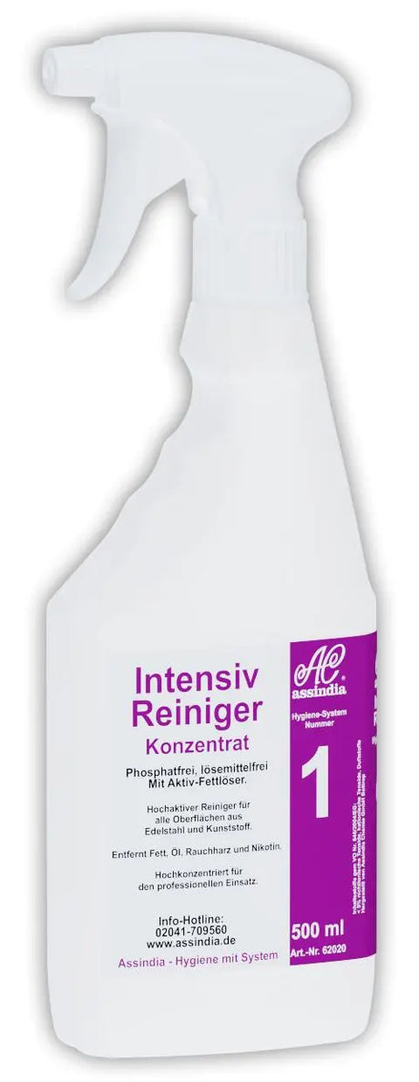 Pump-Sprayer-Flasche Leerflasche für Intensiv-Reiniger Nr. 1 - Assindia Direkt Onlineshop