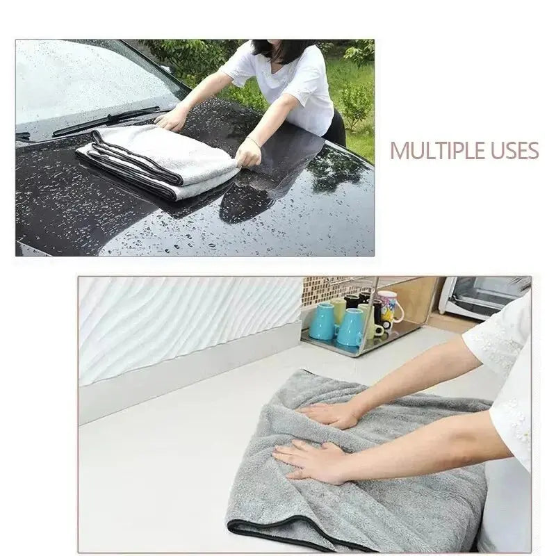 Mikrofaser-Handtuch, 75 x 35 cm, Autowaschlappen, automatische Reinigung, Tür, Fenster, Pflege, dick, starke Wasseraufnahme, Trockentuch für Auto-Detaillierung - Assindia Direkt Onlineshop