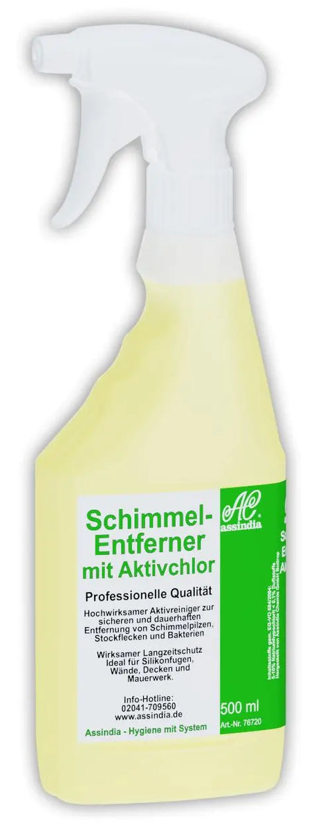 Schimmelentferner Professional Aktivchlor 500ml Sprayer - Assindia Direkt Onlineshop