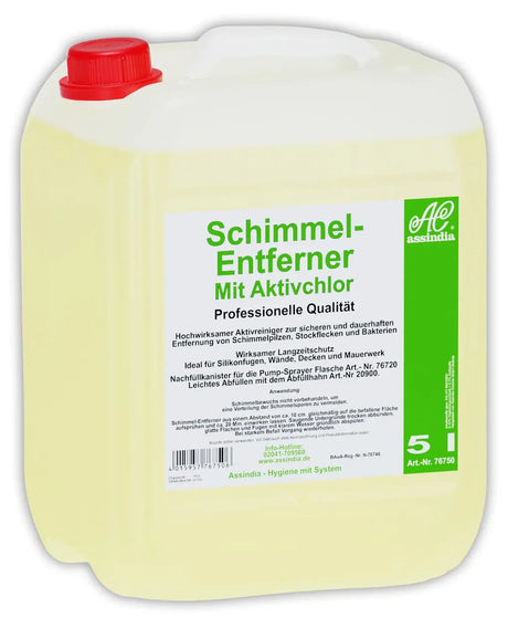 Schimmelentferner Professional Aktivchlor 5l Kanister - Assindia Direkt Onlineshop