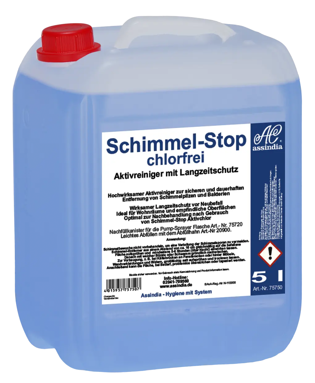 Schimmel-Stop Chlorfrei 5l Kanister - Assindia Direkt Onlineshop