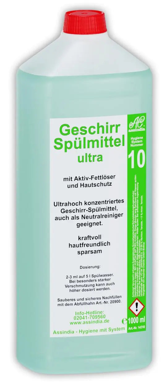 Geschirrspülmittel Ultra 1000ml Flasche - Assindia Direkt Onlineshop